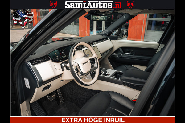 Land Rover Range Rover P550e 551 PK GARANTIE TOT 14-03-2029 | ACHTERAS BESTURING | SOFT CLOSE | HEAD-UP | FACELIFT MODEL | 23 INCH VELGEN | PANORAMADAK | STUURVERWARMING | STOEL KOELING | Incl btw | Fabrieksgarantie tot 14-03-2029 – Geniet van gemoedsrust met uitgebreide dekking tot deze datum.