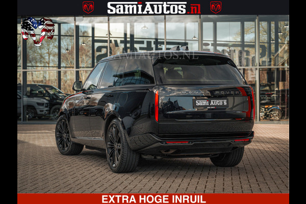 Land Rover Range Rover P550e 551 PK GARANTIE TOT 14-03-2029 | ACHTERAS BESTURING | SOFT CLOSE | HEAD-UP | FACELIFT MODEL | 23 INCH VELGEN | PANORAMADAK | STUURVERWARMING | STOEL KOELING | Incl btw | Fabrieksgarantie tot 14-03-2029 – Geniet van gemoedsrust met uitgebreide dekking tot deze datum.