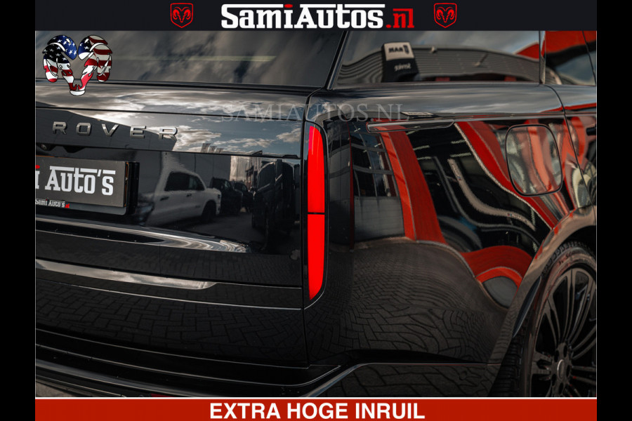 Land Rover Range Rover P550e 551 PK GARANTIE TOT 14-03-2029 | ACHTERAS BESTURING | SOFT CLOSE | HEAD-UP | FACELIFT MODEL | 23 INCH VELGEN | PANORAMADAK | STUURVERWARMING | STOEL KOELING | Incl btw | Fabrieksgarantie tot 14-03-2029 – Geniet van gemoedsrust met uitgebreide dekking tot deze datum.