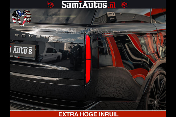 Land Rover Range Rover P550e 551 PK GARANTIE TOT 14-03-2029 | ACHTERAS BESTURING | SOFT CLOSE | HEAD-UP | FACELIFT MODEL | 23 INCH VELGEN | PANORAMADAK | STUURVERWARMING | STOEL KOELING | Incl btw | Fabrieksgarantie tot 14-03-2029 – Geniet van gemoedsrust met uitgebreide dekking tot deze datum.