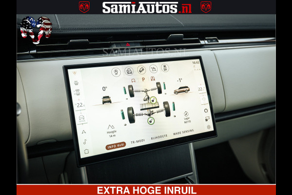 Land Rover Range Rover P550e 551 PK GARANTIE TOT 14-03-2029 | ACHTERAS BESTURING | SOFT CLOSE | HEAD-UP | FACELIFT MODEL | 23 INCH VELGEN | PANORAMADAK | STUURVERWARMING | STOEL KOELING | Incl btw | Fabrieksgarantie tot 14-03-2029 – Geniet van gemoedsrust met uitgebreide dekking tot deze datum.