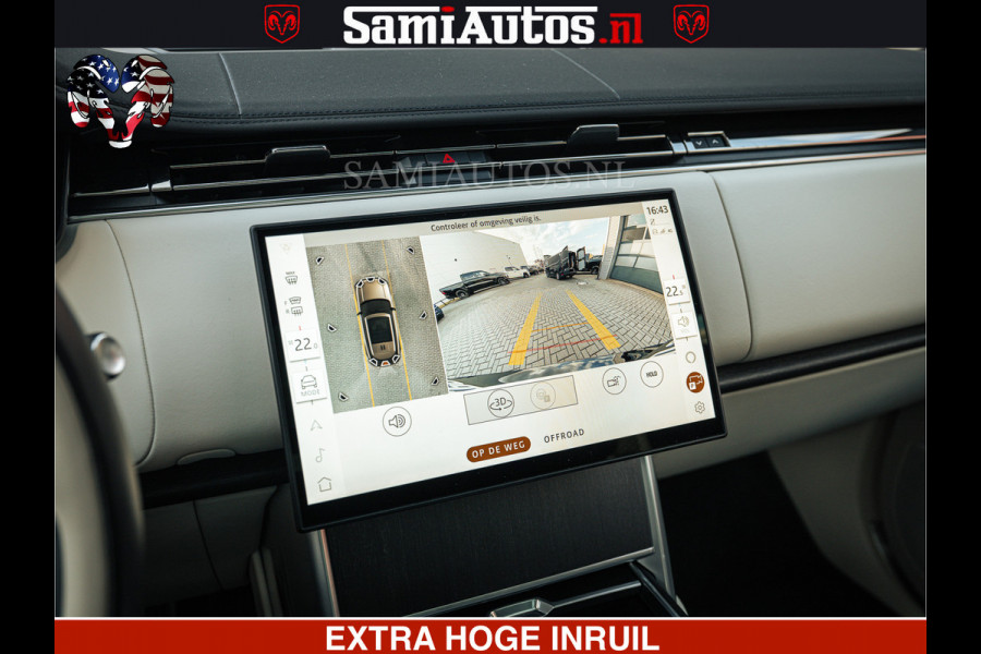 Land Rover Range Rover P550e 551 PK GARANTIE TOT 14-03-2029 | ACHTERAS BESTURING | SOFT CLOSE | HEAD-UP | FACELIFT MODEL | 23 INCH VELGEN | PANORAMADAK | STUURVERWARMING | STOEL KOELING | Incl btw | Fabrieksgarantie tot 14-03-2029 – Geniet van gemoedsrust met uitgebreide dekking tot deze datum.