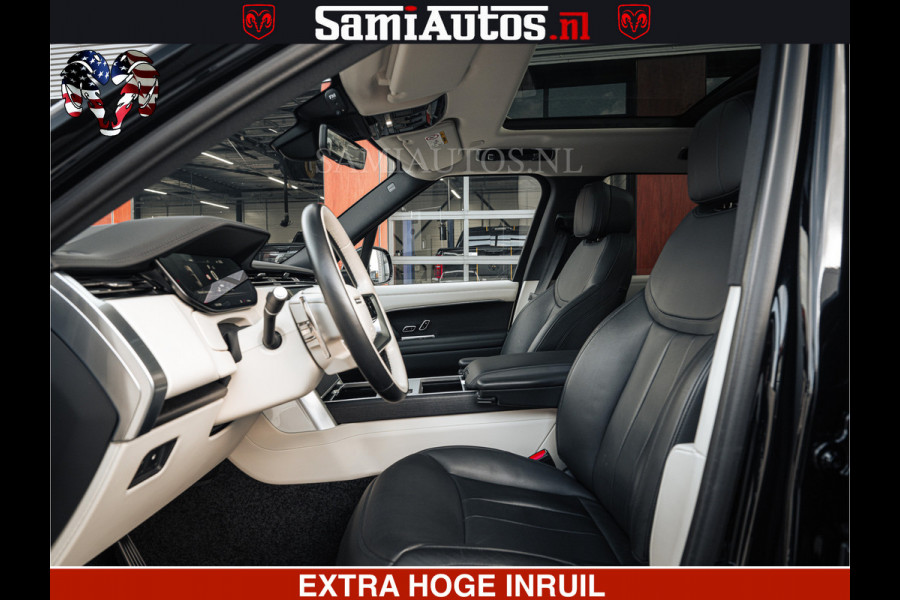 Land Rover Range Rover P550e 551 PK GARANTIE TOT 14-03-2029 | ACHTERAS BESTURING | SOFT CLOSE | HEAD-UP | FACELIFT MODEL | 23 INCH VELGEN | PANORAMADAK | STUURVERWARMING | STOEL KOELING | Incl btw | Fabrieksgarantie tot 14-03-2029 – Geniet van gemoedsrust met uitgebreide dekking tot deze datum.