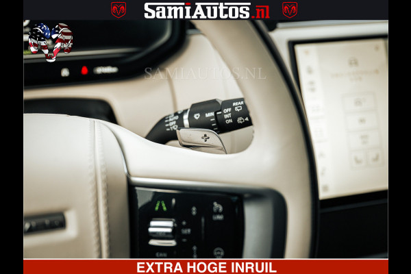 Land Rover Range Rover P550e 551 PK GARANTIE TOT 14-03-2029 | ACHTERAS BESTURING | SOFT CLOSE | HEAD-UP | FACELIFT MODEL | 23 INCH VELGEN | PANORAMADAK | STUURVERWARMING | STOEL KOELING | Incl btw | Fabrieksgarantie tot 14-03-2029 – Geniet van gemoedsrust met uitgebreide dekking tot deze datum.