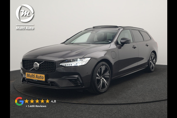 Volvo V90 T6 AWD Ultimate Dark PHEV 350pk Dealer O.H. | Panodak | Head Up | 360 Camera | Adaptive Cruise | Harman / Kardon | Lederen Sportstoelen Memory & Ventilatie | Keyless | Stoelen & Stuur Verwarmd | Apple Carplay | Virtual | DAB | Plug In Hybrid