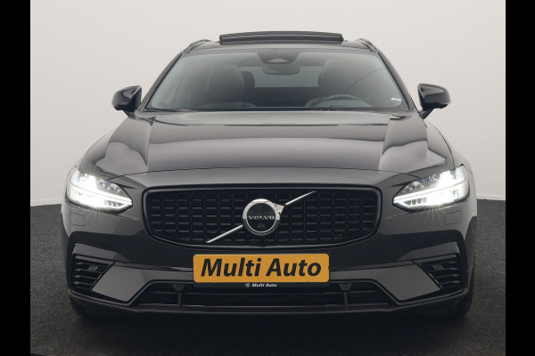 Volvo V90 T6 AWD Ultimate Dark PHEV 350pk Dealer O.H. | Panodak | Head Up | 360 Camera | Adaptive Cruise | Harman / Kardon | Lederen Sportstoelen Memory & Ventilatie | Keyless | Stoelen & Stuur Verwarmd | Apple Carplay | Virtual | DAB | Plug In Hybrid