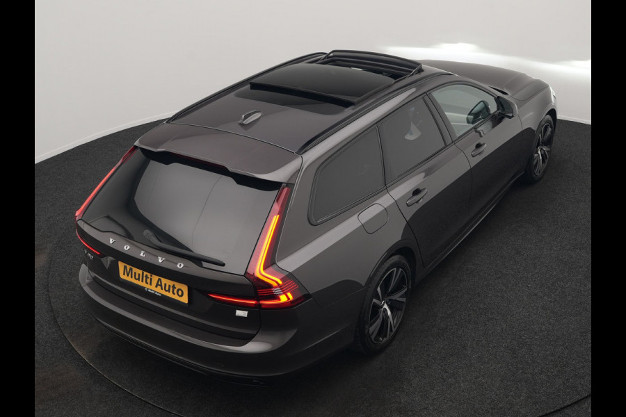 Volvo V90 T6 AWD Ultimate Dark PHEV 350pk Dealer O.H. | Panodak | Head Up | 360 Camera | Adaptive Cruise | Harman / Kardon | Lederen Sportstoelen Memory & Ventilatie | Keyless | Stoelen & Stuur Verwarmd | Apple Carplay | Virtual | DAB | Plug In Hybrid