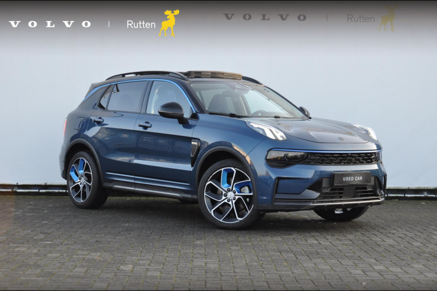Lynk & Co 01 276PK Automaat Rolhoes / zwarte dakhemel / 360 Camera / Adaptieve cruise control / Elektrische stoelen / BLIS / Stoelverwarming / Elektrische achterklep / Climate control / Parkeersensoren met camera / Regensensor / Keyless entry /