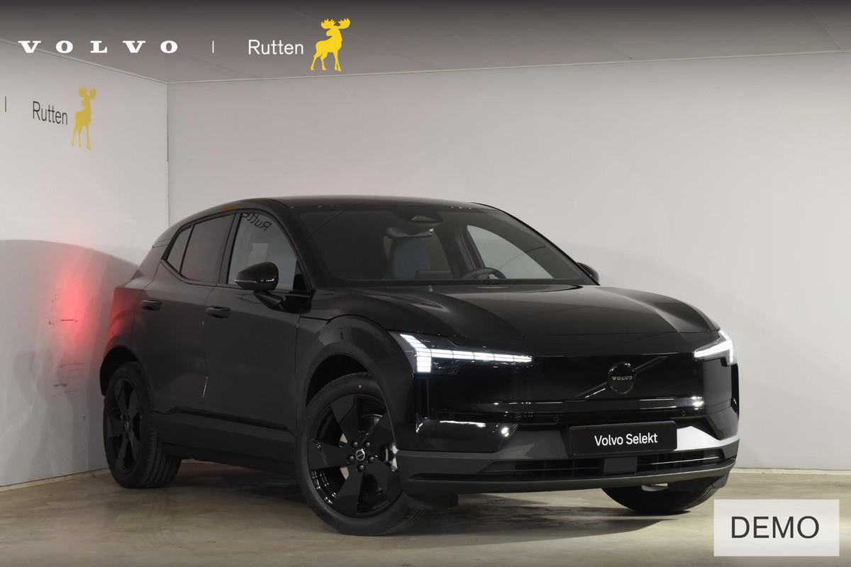 Volvo EX30 272PK Single Motor Extended Range Black Edition Europa 69 kWh / Adaptive Cruise control / Extra getint glas / Climate Pack / Achteruitrijcamera / Elektrisch verstelbare stoelen / Parkeersensoren V+A