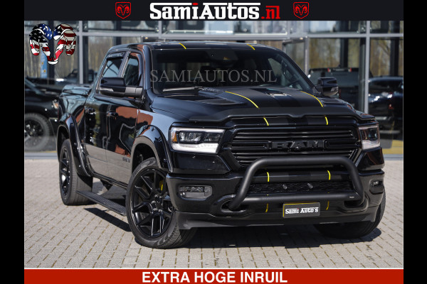 Dodge Ram HULK PACK | BULLBAR | 5.7 V8 | HUD | PANO | DIGI CLUSTER | 360CAM | ADAPTIVE CRUISE | HEADUP | DIGITALE BINNENSPIEGEL | LARAMIE  3500KG | LEDER | LANE ASSIST | DODE HOEK INSTALLATIE |