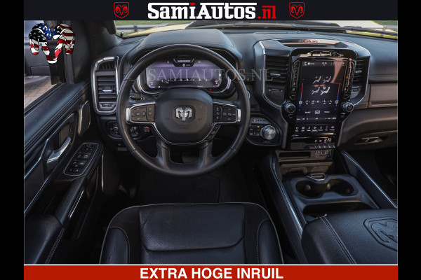 Dodge Ram HULK PACK | BULLBAR | 5.7 V8 | HUD | PANO | DIGI CLUSTER | 360CAM | ADAPTIVE CRUISE | HEADUP | DIGITALE BINNENSPIEGEL | LARAMIE  3500KG | LEDER | LANE ASSIST | DODE HOEK INSTALLATIE |