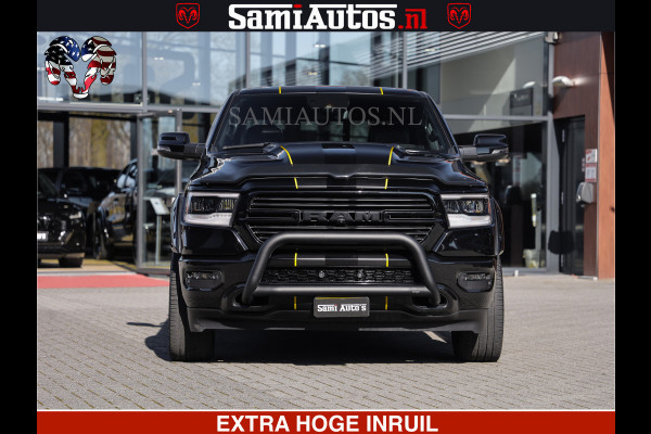 Dodge Ram HULK PACK | BULLBAR | 5.7 V8 | HUD | PANO | DIGI CLUSTER | 360CAM | ADAPTIVE CRUISE | HEADUP | DIGITALE BINNENSPIEGEL | LARAMIE  3500KG | LEDER | LANE ASSIST | DODE HOEK INSTALLATIE |