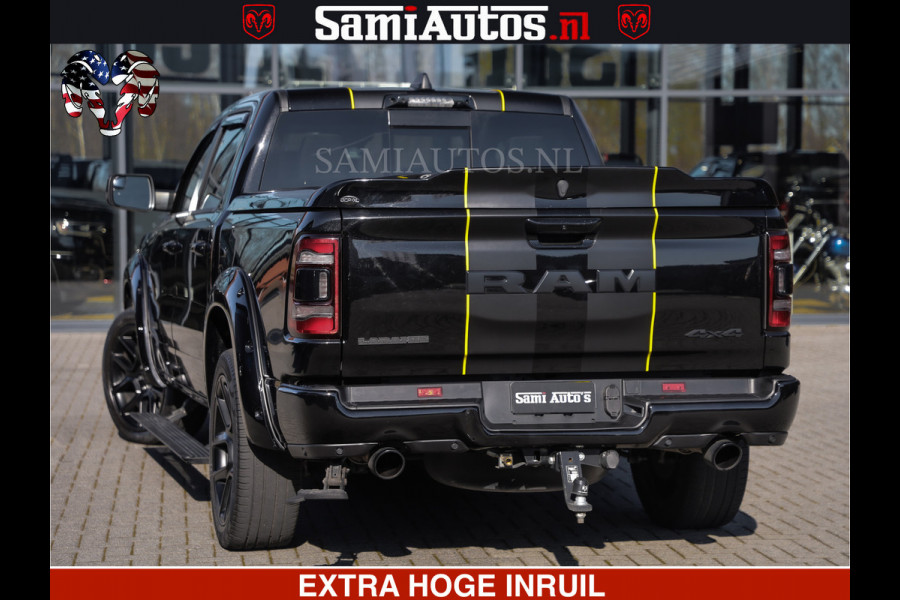 Dodge Ram HULK PACK | BULLBAR | 5.7 V8 | HUD | PANO | DIGI CLUSTER | 360CAM | ADAPTIVE CRUISE | HEADUP | DIGITALE BINNENSPIEGEL | LARAMIE  3500KG | LEDER | LANE ASSIST | DODE HOEK INSTALLATIE |