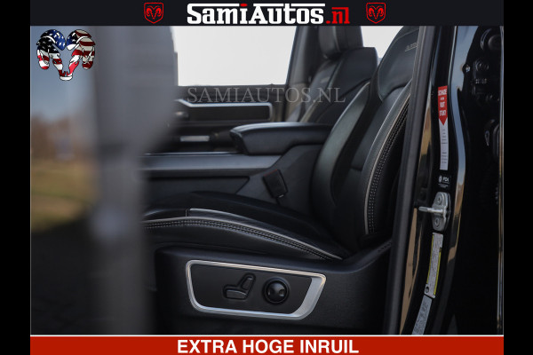 Dodge Ram HULK PACK | BULLBAR | 5.7 V8 | HUD | PANO | DIGI CLUSTER | 360CAM | ADAPTIVE CRUISE | HEADUP | DIGITALE BINNENSPIEGEL | LARAMIE  3500KG | LEDER | LANE ASSIST | DODE HOEK INSTALLATIE |