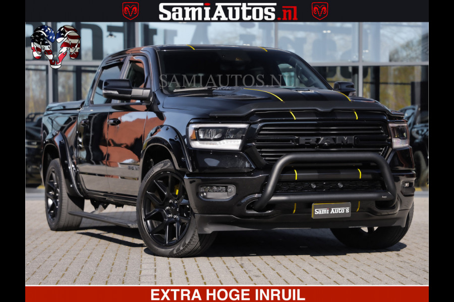Dodge Ram HULK PACK | BULLBAR | 5.7 V8 | HUD | PANO | DIGI CLUSTER | 360CAM | ADAPTIVE CRUISE | HEADUP | DIGITALE BINNENSPIEGEL | LARAMIE  3500KG | LEDER | LANE ASSIST | DODE HOEK INSTALLATIE |