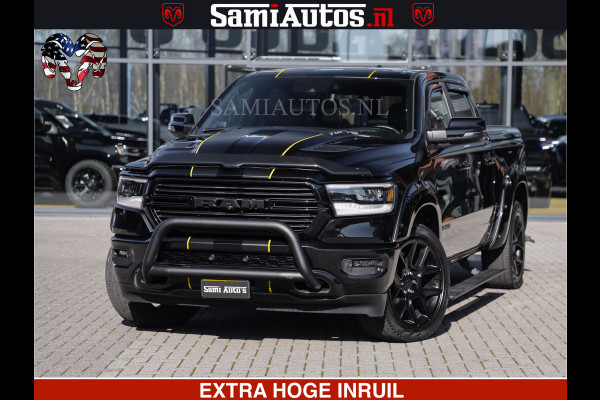 Dodge Ram HULK PACK | BULLBAR | 5.7 V8 | HUD | PANO | DIGI CLUSTER | 360CAM | ADAPTIVE CRUISE | HEADUP | DIGITALE BINNENSPIEGEL | LARAMIE  3500KG | LEDER | LANE ASSIST | DODE HOEK INSTALLATIE |