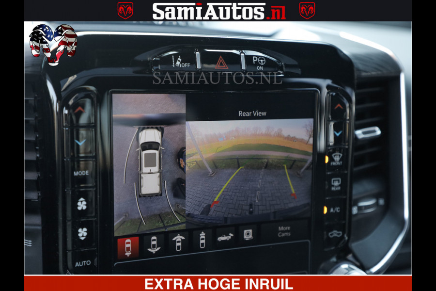 Dodge Ram HULK PACK | BULLBAR | 5.7 V8 | HUD | PANO | DIGI CLUSTER | 360CAM | ADAPTIVE CRUISE | HEADUP | DIGITALE BINNENSPIEGEL | LARAMIE  3500KG | LEDER | LANE ASSIST | DODE HOEK INSTALLATIE |