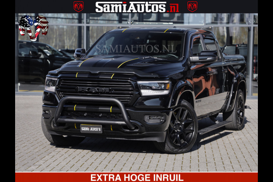 Dodge Ram HULK PACK | BULLBAR | 5.7 V8 | HUD | PANO | DIGI CLUSTER | 360CAM | ADAPTIVE CRUISE | HEADUP | DIGITALE BINNENSPIEGEL | LARAMIE  3500KG | LEDER | LANE ASSIST | DODE HOEK INSTALLATIE |