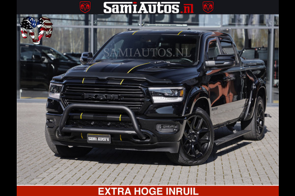 Dodge Ram HULK PACK | BULLBAR | 5.7 V8 | HUD | PANO | DIGI CLUSTER | 360CAM | ADAPTIVE CRUISE | HEADUP | DIGITALE BINNENSPIEGEL | LARAMIE  3500KG | LEDER | LANE ASSIST | DODE HOEK INSTALLATIE |