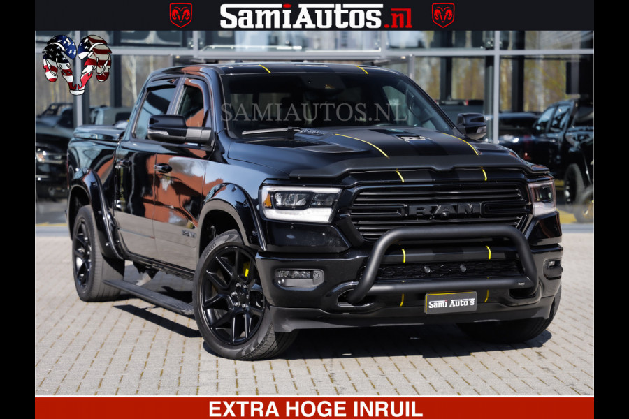 Dodge Ram HULK PACK | BULLBAR | 5.7 V8 | HUD | PANO | DIGI CLUSTER | 360CAM | ADAPTIVE CRUISE | HEADUP | DIGITALE BINNENSPIEGEL | LARAMIE  3500KG | LEDER | LANE ASSIST | DODE HOEK INSTALLATIE |