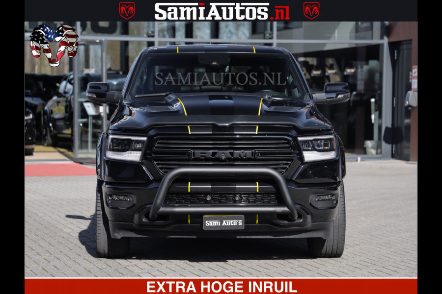 Dodge Ram HULK PACK | BULLBAR | 5.7 V8 | HUD | PANO | DIGI CLUSTER | 360CAM | ADAPTIVE CRUISE | HEADUP | DIGITALE BINNENSPIEGEL | LARAMIE  3500KG | LEDER | LANE ASSIST | DODE HOEK INSTALLATIE |