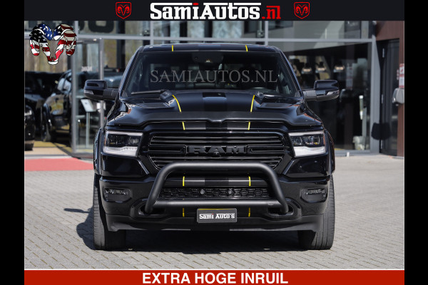 Dodge Ram HULK PACK | BULLBAR | 5.7 V8 | HUD | PANO | DIGI CLUSTER | 360CAM | ADAPTIVE CRUISE | HEADUP | DIGITALE BINNENSPIEGEL | LARAMIE  3500KG | LEDER | LANE ASSIST | DODE HOEK INSTALLATIE |