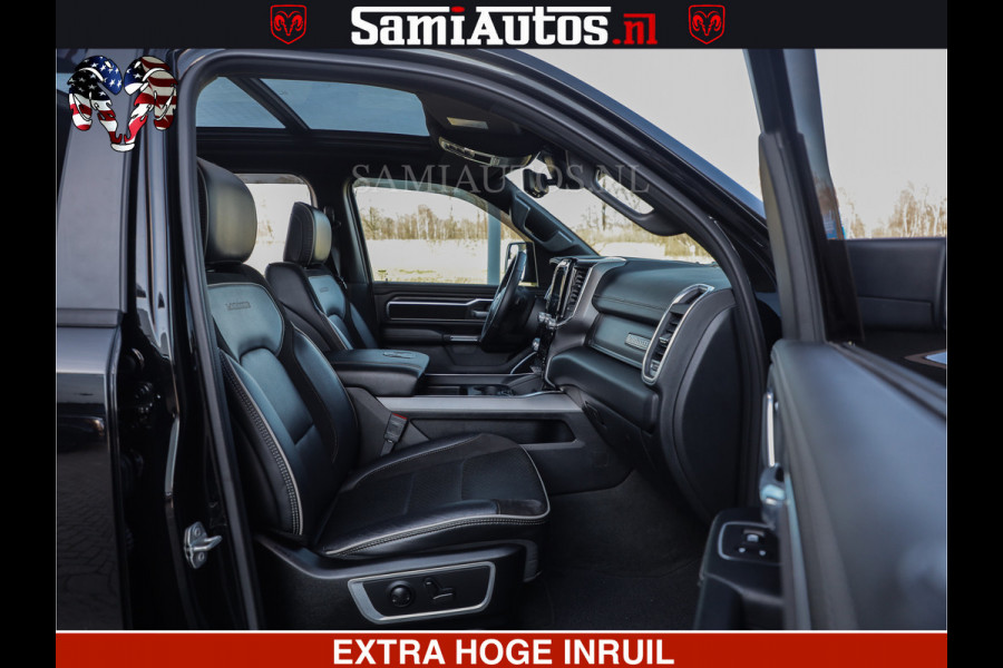 Dodge Ram HULK PACK | BULLBAR | 5.7 V8 | HUD | PANO | DIGI CLUSTER | 360CAM | ADAPTIVE CRUISE | HEADUP | DIGITALE BINNENSPIEGEL | LARAMIE  3500KG | LEDER | LANE ASSIST | DODE HOEK INSTALLATIE |