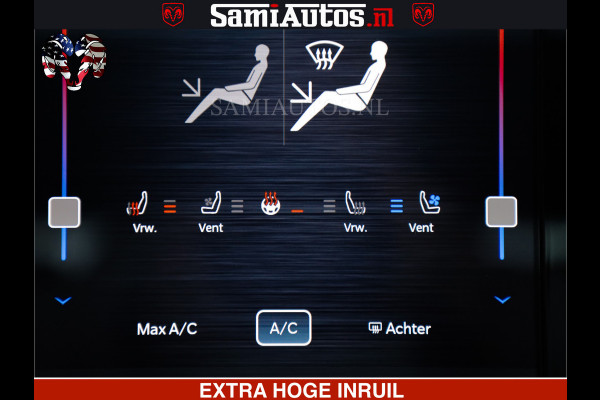 Dodge Ram HULK PACK | BULLBAR | 5.7 V8 | HUD | PANO | DIGI CLUSTER | 360CAM | ADAPTIVE CRUISE | HEADUP | DIGITALE BINNENSPIEGEL | LARAMIE  3500KG | LEDER | LANE ASSIST | DODE HOEK INSTALLATIE |