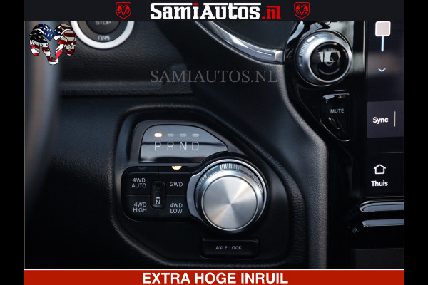 Dodge Ram HULK PACK | BULLBAR | 5.7 V8 | HUD | PANO | DIGI CLUSTER | 360CAM | ADAPTIVE CRUISE | HEADUP | DIGITALE BINNENSPIEGEL | LARAMIE  3500KG | LEDER | LANE ASSIST | DODE HOEK INSTALLATIE |