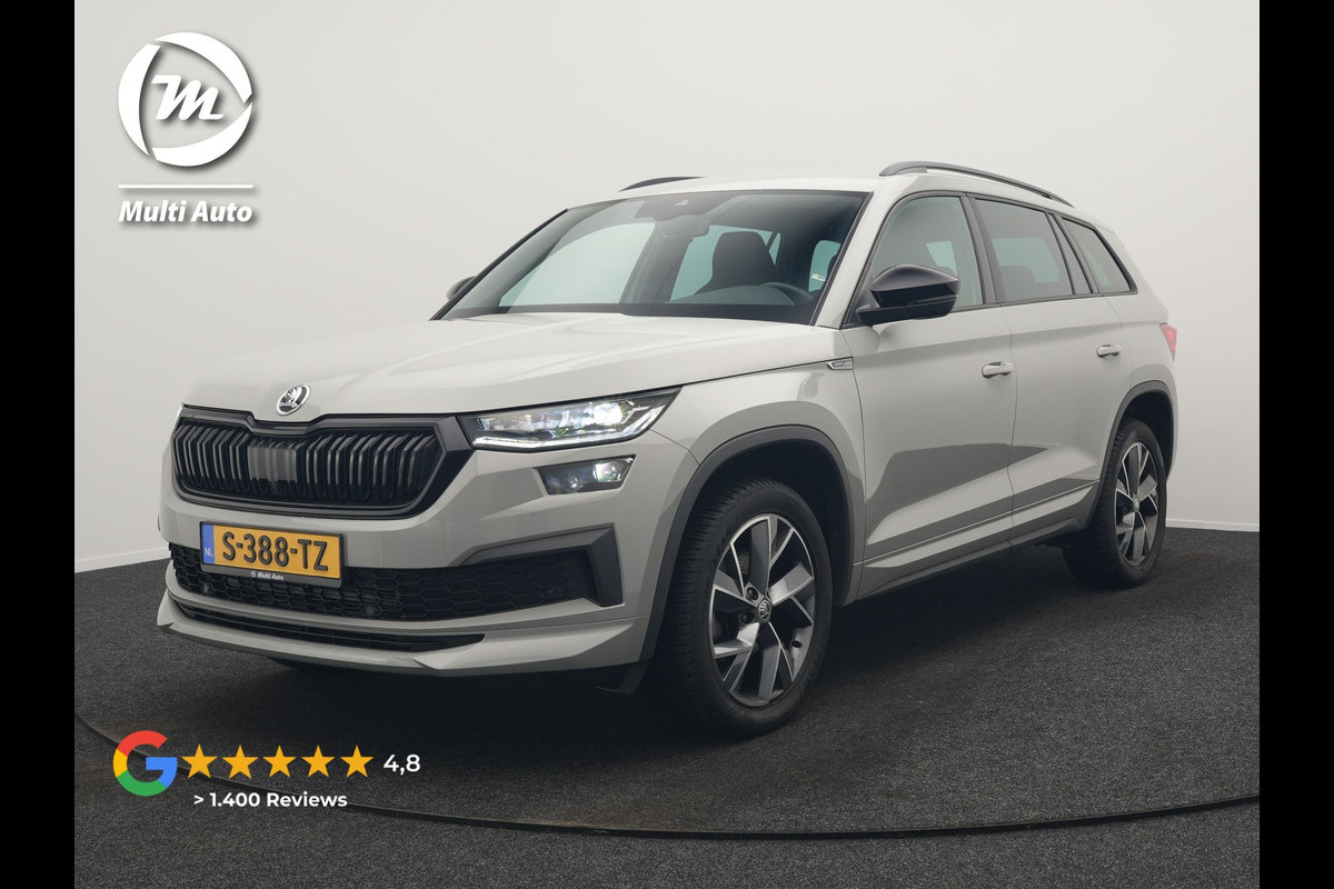 Škoda Kodiaq 1.5 TSI Sportline Business 150pk DSG | Trekhaak Af Fabriek | Adaptive Cruise | Camera | Alcantara Sportstoelen Memory & Verwarmd | Keyless | Sfeerverlichting | Apple Carplay | Virtual | Navigatie | DAB |