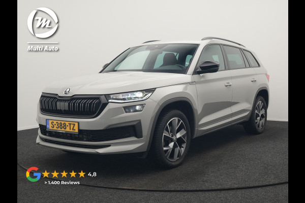 Škoda Kodiaq 1.5 TSI Sportline Business 150pk DSG | Trekhaak Af Fabriek | Adaptive Cruise | Camera | Alcantara Sportstoelen Memory & Verwarmd | Keyless | Sfeerverlichting | Apple Carplay | Virtual | Navigatie | DAB |