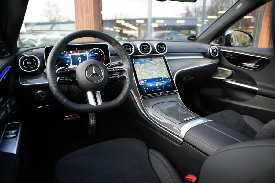 Mercedes-Benz C-Klasse 180 Business Solution AMG Burmester Stuurverw. Adapt. Cruise LED Leer Alcantara AMG