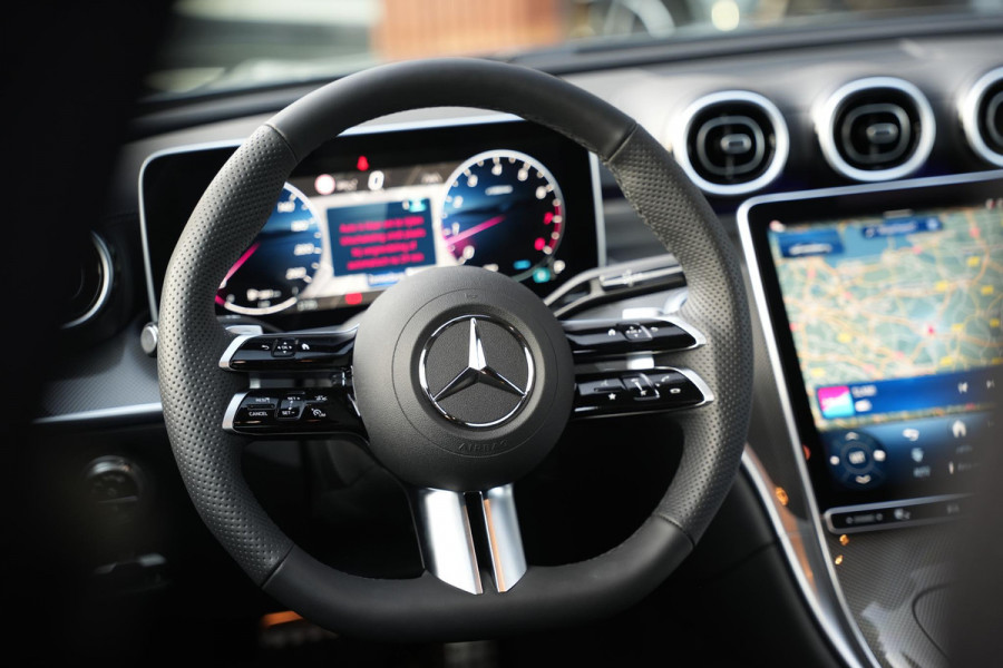 Mercedes-Benz C-Klasse 180 Business Solution AMG Burmester Stuurverw. Adapt. Cruise LED Leer Alcantara AMG