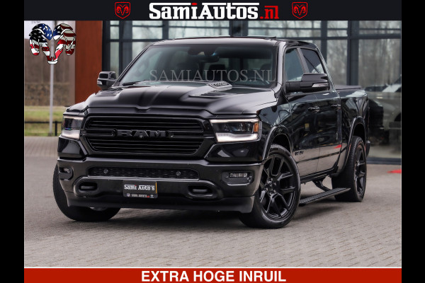 Dodge Ram RAM VOL | BLACK ON BLACK | LUCHTVERING | 5.7 V8 HEMI | PANODAK | ADAPTIVE CRUISE | 360 CAMERA | 22 INCH SPORT WIELEN | DUBELE CABINE | 5 PERSOONS |