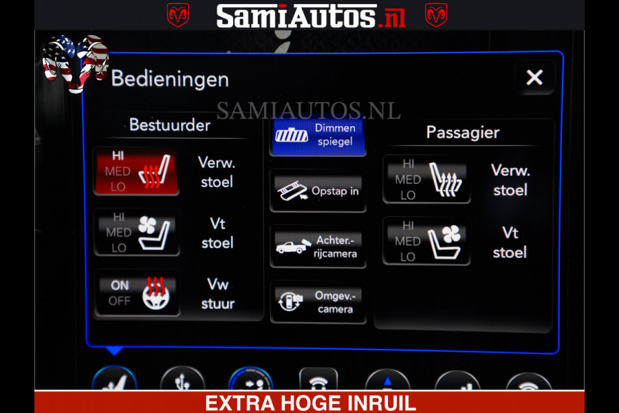 Dodge Ram RAM VOL | BLACK ON BLACK | LUCHTVERING | 5.7 V8 HEMI | PANODAK | ADAPTIVE CRUISE | 360 CAMERA | 22 INCH SPORT WIELEN | DUBELE CABINE | 5 PERSOONS |