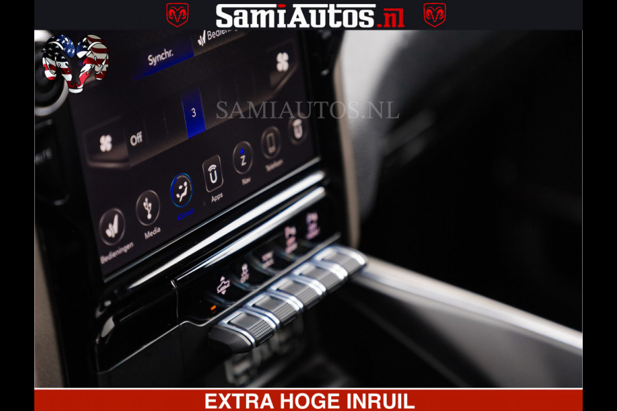 Dodge Ram RAM VOL | BLACK ON BLACK | LUCHTVERING | 5.7 V8 HEMI | PANODAK | ADAPTIVE CRUISE | 360 CAMERA | 22 INCH SPORT WIELEN | DUBELE CABINE | 5 PERSOONS |
