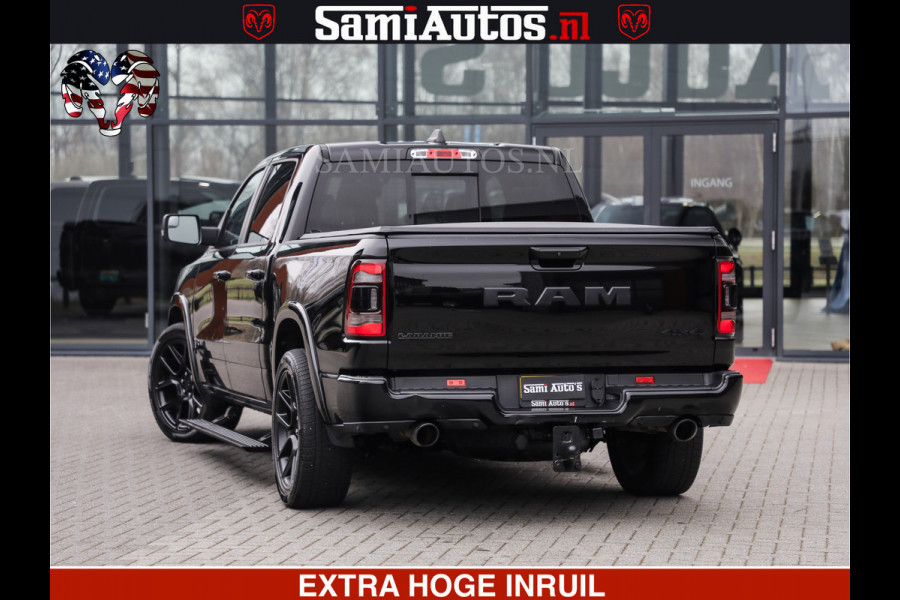 Dodge Ram RAM VOL | BLACK ON BLACK | LUCHTVERING | 5.7 V8 HEMI | PANODAK | ADAPTIVE CRUISE | 360 CAMERA | 22 INCH SPORT WIELEN | DUBELE CABINE | 5 PERSOONS |