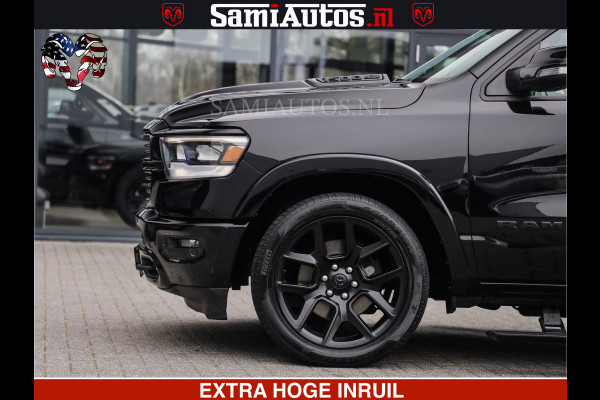 Dodge Ram RAM VOL | BLACK ON BLACK | LUCHTVERING | 5.7 V8 HEMI | PANODAK | ADAPTIVE CRUISE | 360 CAMERA | 22 INCH SPORT WIELEN | DUBELE CABINE | 5 PERSOONS |