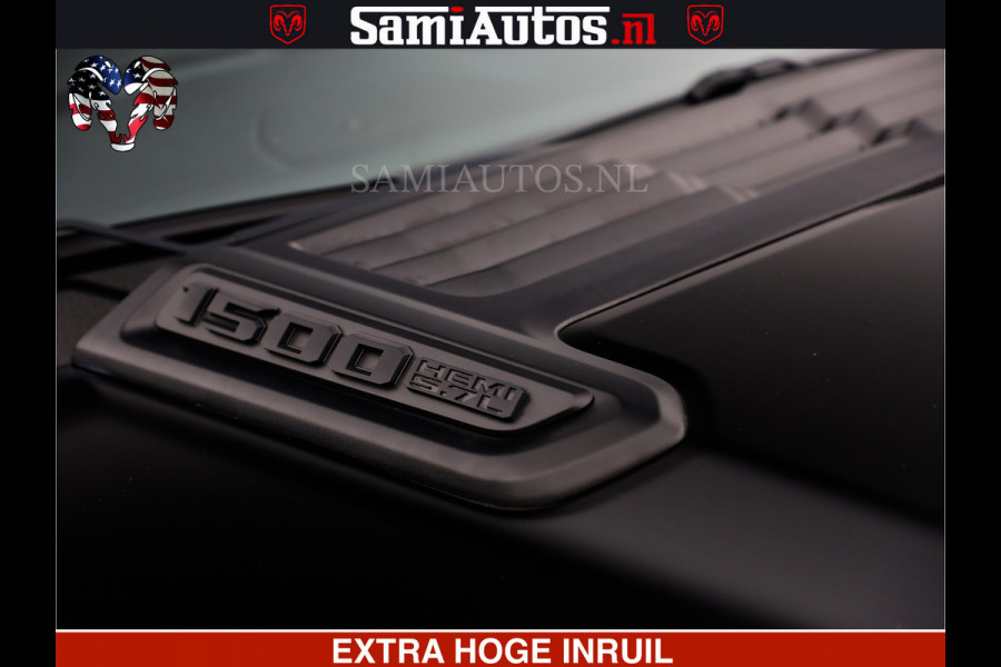 Dodge Ram RAM VOL | BLACK ON BLACK | LUCHTVERING | 5.7 V8 HEMI | PANODAK | ADAPTIVE CRUISE | 360 CAMERA | 22 INCH SPORT WIELEN | DUBELE CABINE | 5 PERSOONS |