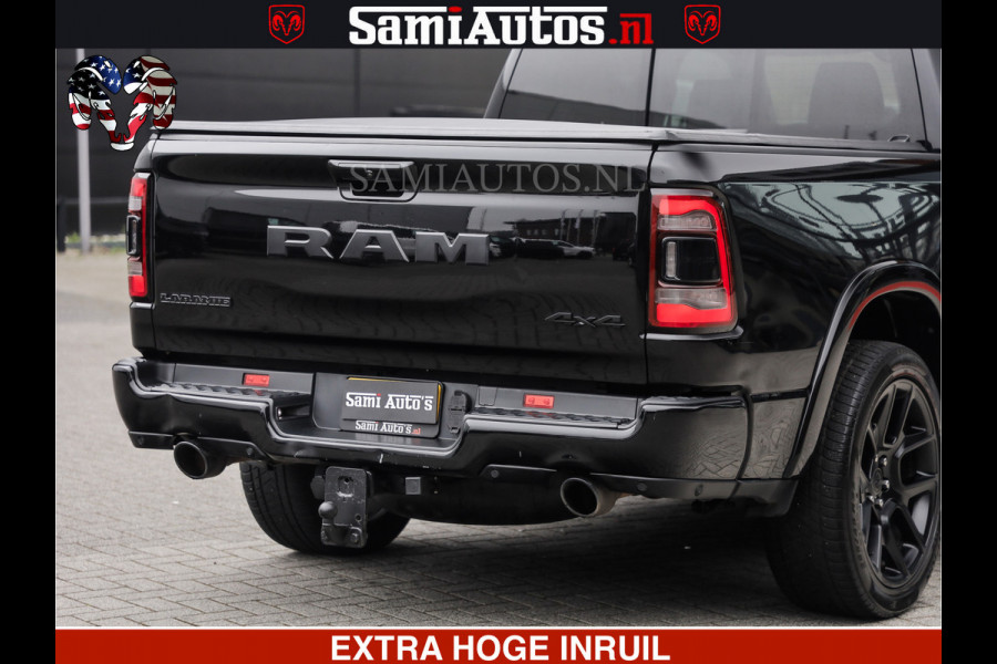 Dodge Ram RAM VOL | BLACK ON BLACK | LUCHTVERING | 5.7 V8 HEMI | PANODAK | ADAPTIVE CRUISE | 360 CAMERA | 22 INCH SPORT WIELEN | DUBELE CABINE | 5 PERSOONS |
