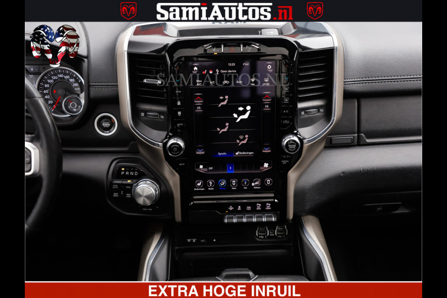 Dodge Ram RAM VOL | BLACK ON BLACK | LUCHTVERING | 5.7 V8 HEMI | PANODAK | ADAPTIVE CRUISE | 360 CAMERA | 22 INCH SPORT WIELEN | DUBELE CABINE | 5 PERSOONS |