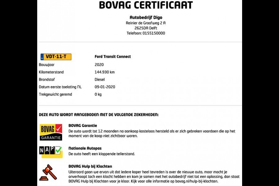 Ford Transit Connect 1.5 Sport EcoBlue L2 Trend | Navigatie | Camera | 1e eigenaar |