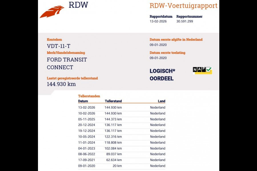 Ford Transit Connect 1.5 Sport EcoBlue L2 Trend | Navigatie | Camera | 1e eigenaar |