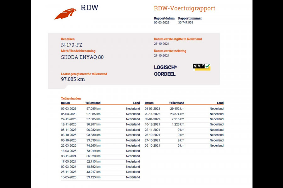 Škoda ENYAQ iV 80 SOH 93% Warmtepomp Panoramadak Leder Adap.Cruise Lmv 21" Elek.Stoel+Memory+Verwarmd Camera Apple Carplay Android Auto Pdc Privacy Glas Matrix-Led DAB Stuur+Achterbankverwarming Draadloze telefoonlader Keyless Dodehoek detectie Dealeronderhouden Origineel Nederlandse Auto Nieuwprijs €59.055,-