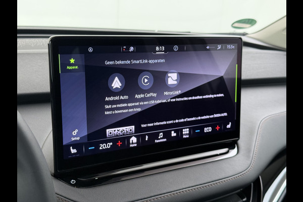 Škoda ENYAQ iV 80 SOH 93% Warmtepomp Panoramadak Leder Adap.Cruise Lmv 21" Elek.Stoel+Memory+Verwarmd Camera Apple Carplay Android Auto Pdc Privacy Glas Matrix-Led DAB Stuur+Achterbankverwarming Draadloze telefoonlader Keyless Dodehoek detectie Dealeronderhouden Origineel Nederlandse Auto Nieuwprijs €59.055,-
