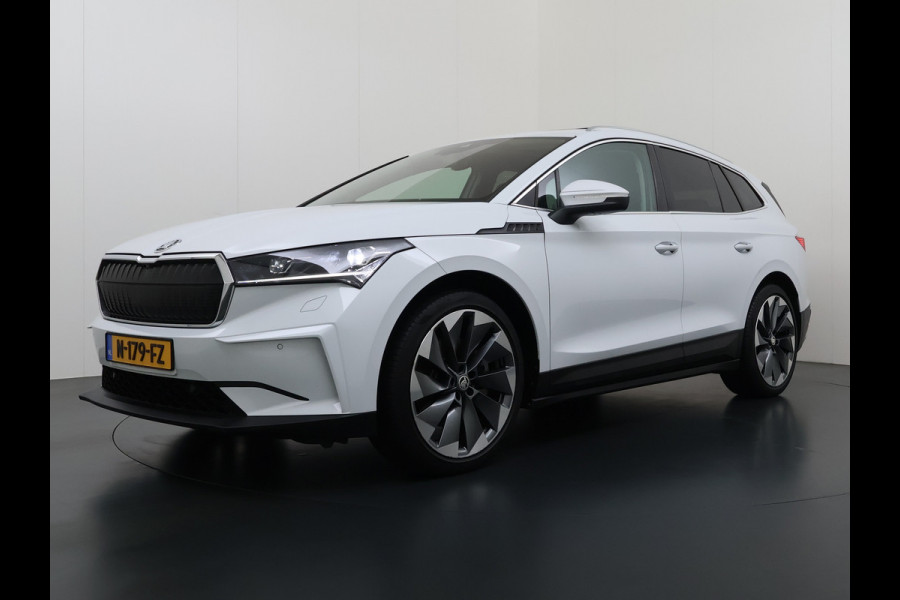 Škoda ENYAQ iV 80 SOH 93% Warmtepomp Panoramadak Leder Adap.Cruise Lmv 21" Elek.Stoel+Memory+Verwarmd Camera Apple Carplay Android Auto Pdc Privacy Glas Matrix-Led DAB Stuur+Achterbankverwarming Draadloze telefoonlader Keyless Dodehoek detectie Dealeronderhouden Origineel Nederlandse Auto Nieuwprijs €59.055,-