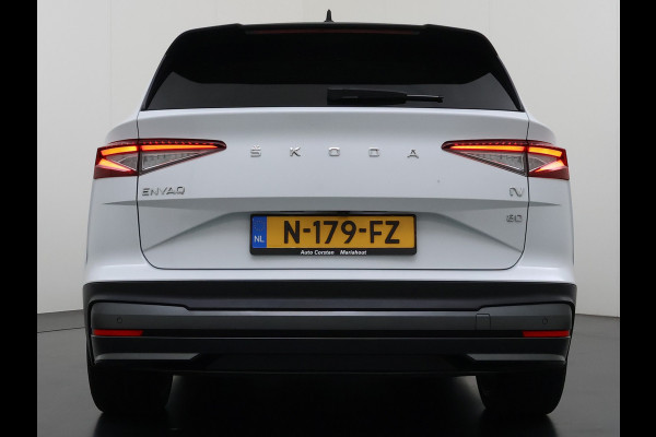 Škoda ENYAQ iV 80 SOH 93% Warmtepomp Panoramadak Leder Adap.Cruise Lmv 21" Elek.Stoel+Memory+Verwarmd Camera Apple Carplay Android Auto Pdc Privacy Glas Matrix-Led DAB Stuur+Achterbankverwarming Draadloze telefoonlader Keyless Dodehoek detectie Dealeronderhouden Origineel Nederlandse Auto Nieuwprijs €59.055,-