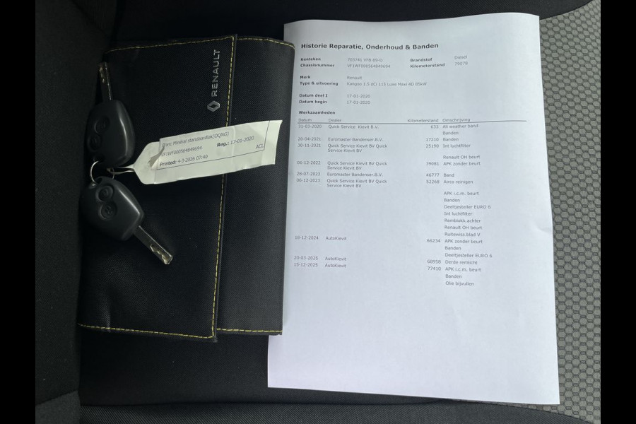 Renault Kangoo 1.5 Blue dCi 115pk E6 Luxe Maxi Lease €193 p/m Airco, Navi, PDC, Trekhaak, onderhoudshistorie aanwezig