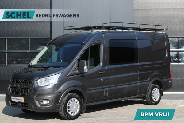 Ford Transit 350 2.0 TDCI L3H2 DC 6Zits Trend 130pk - Trekhaak - Impriaal - Cruise - Raptor Grill - Rijklaar