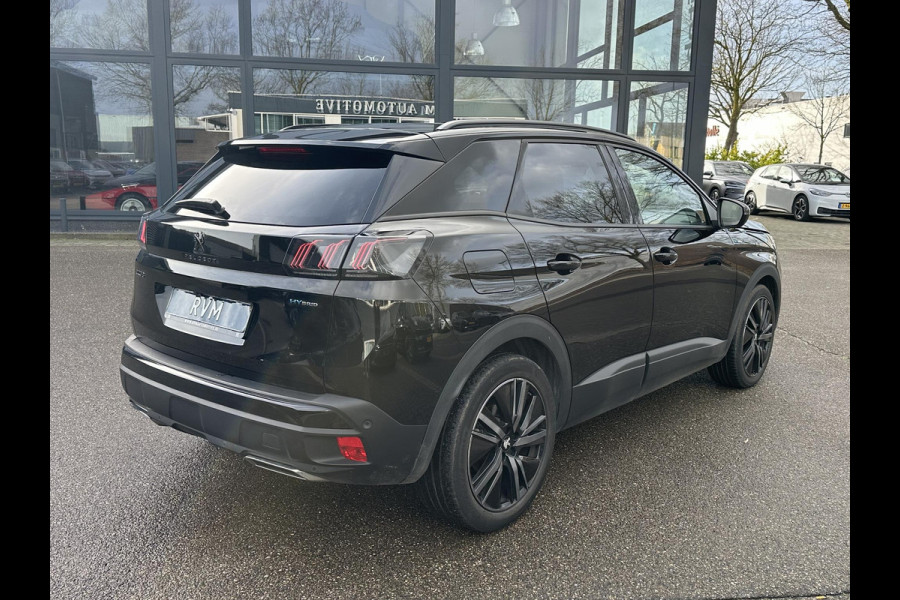 Peugeot 3008 1.6 HYbrid 225 GT Pack Business PANO| BLACK PACK| VAN €29.900,- NU VOOR SLECHTS €27.877,- Uw LENTEVOORDEEL €2.023,-| FOCAL AUDIO| CAMERA VOOR + ACHTER| ADAPTIVE CRUISE| DODE HOEK SENSOR| ELEK. ACHTERKLEP| STOELVERWARMING